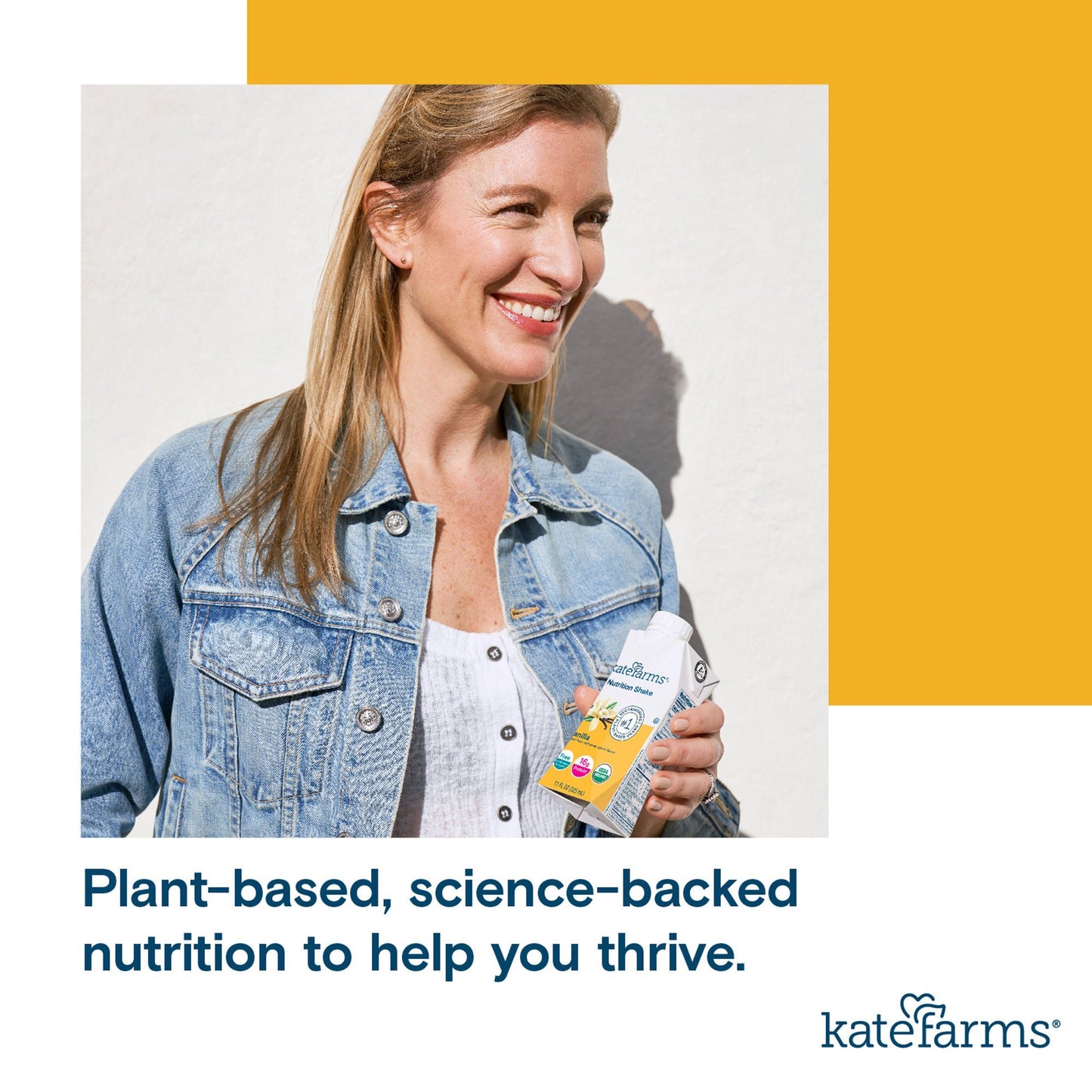 Kate Farms® Nutrition Shake, Vanilla, carton