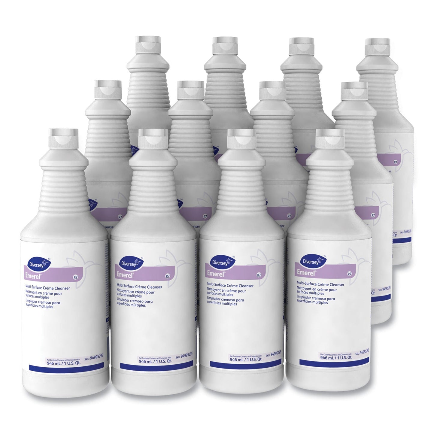 Diversey Emerel Surface Cleaner Acid Based Manual Pour Cream Bottle Fresh Scent