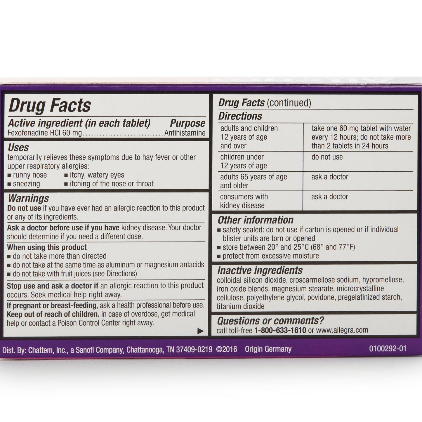 Allegra® Fexofenadine HCl Allergy Relief