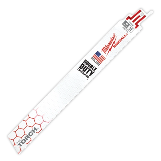 Milwaukee 9" 14 TPI TORCH SAWZALL Blade for Medium Metal Bulk 100 48-01-7787 | 9 in Blade Length