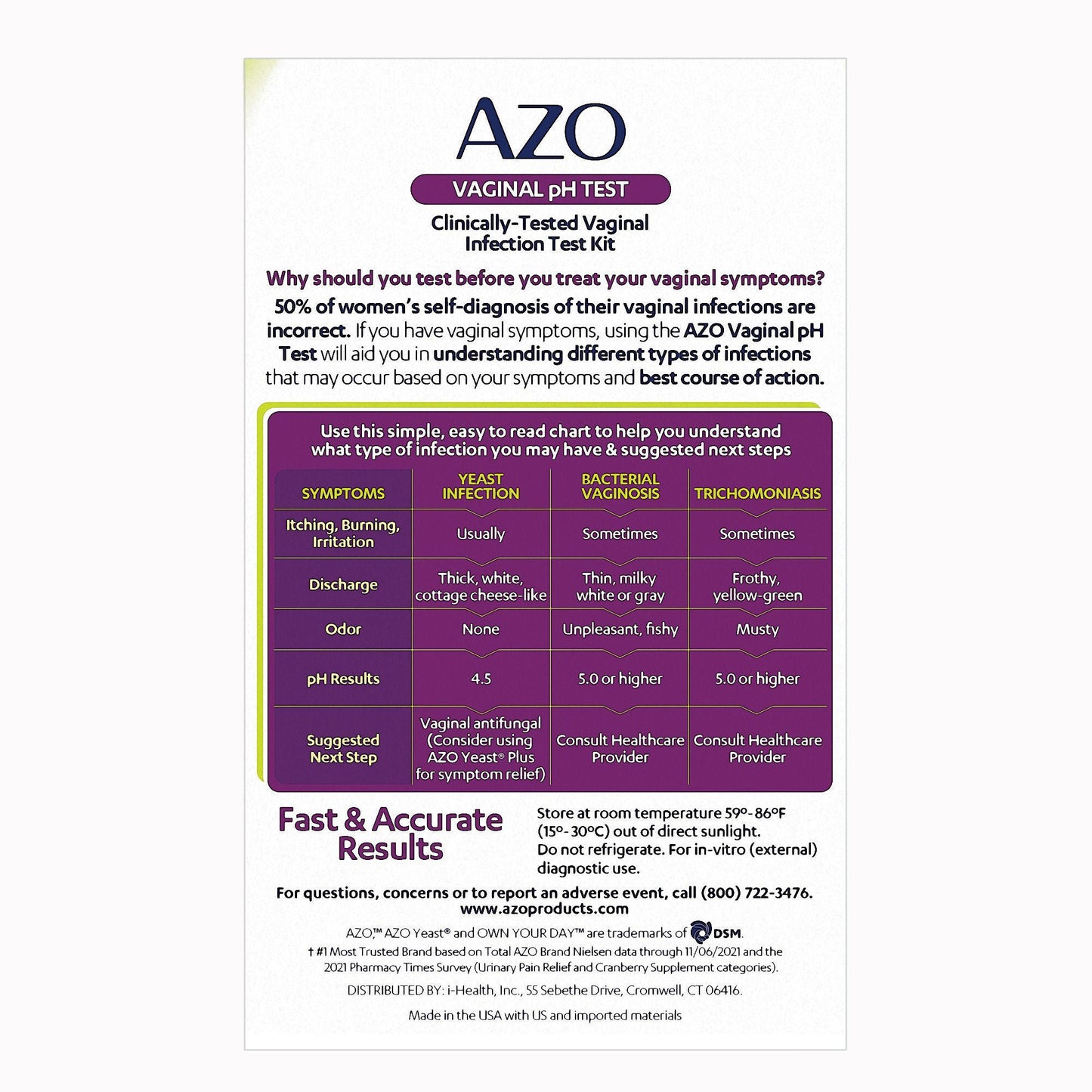 AZO® Vaginal pH Test, Infection Test Kit
