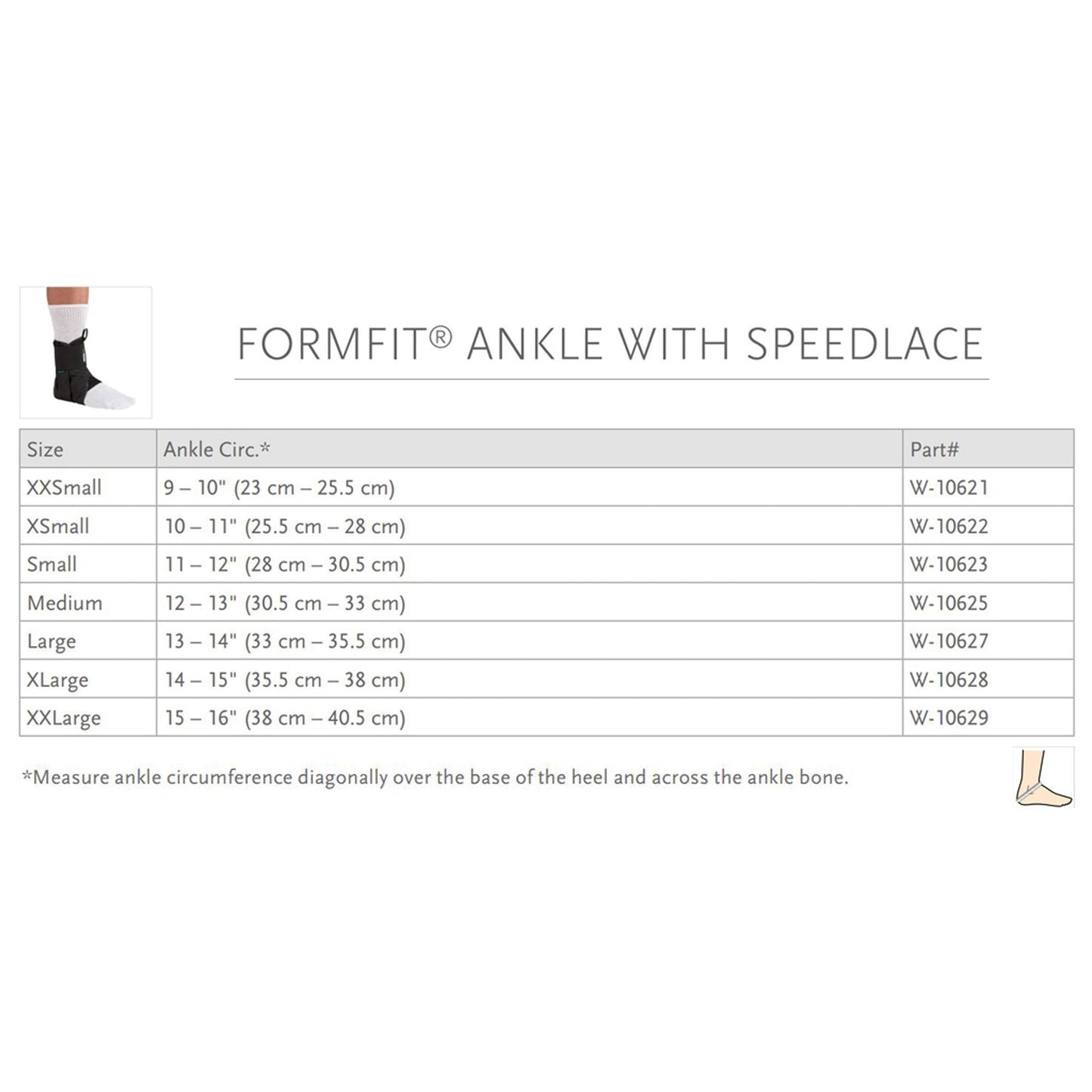 Ossur Formfit® Ankle Brace with Speedlace, Extra Large