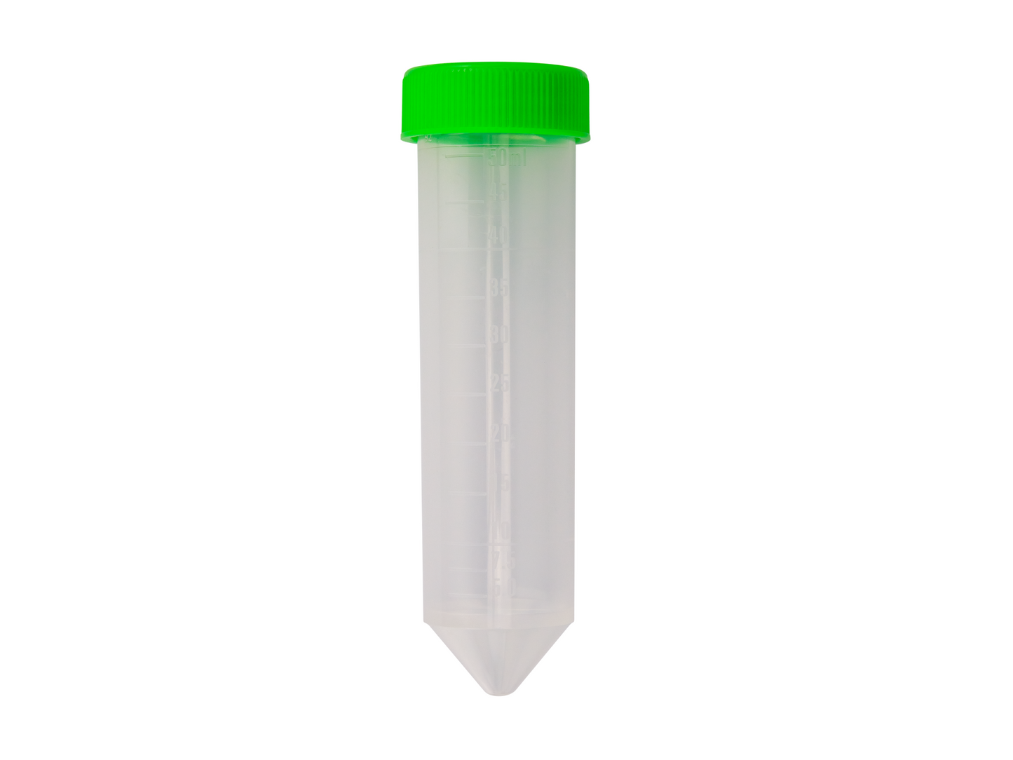 Caplugs Evergreen 222-3937-G80 50 mL Conical Centrifuge Tube Green Cap Sterile PPC 10/Bag Unassembled MADE IN USA