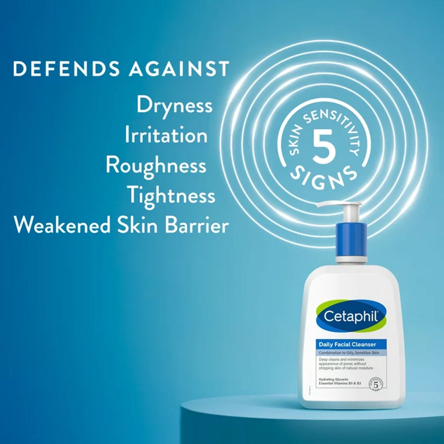 Cetaphil® Daily Facial Cleanser Normal to Oily Skin, Pump Bottle