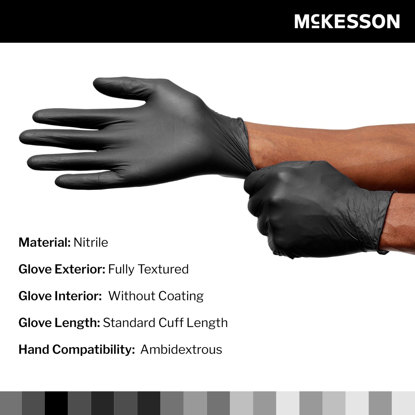 McKesson Confiderm® LDC Nitrile Exam Gloves, Black - view 8