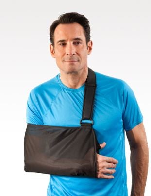 Breg Essential Shoulder Sling Mesh Fabric D-Ring / Hook and Loop Strap Closure Envelope Left or Right Arm