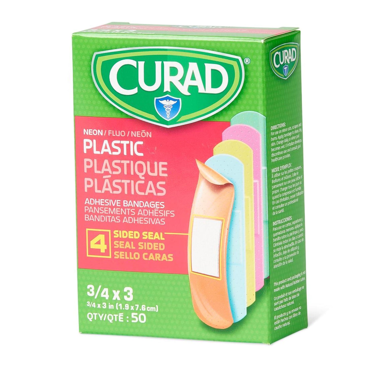 Curad Adhesive Strip Plastic Neon