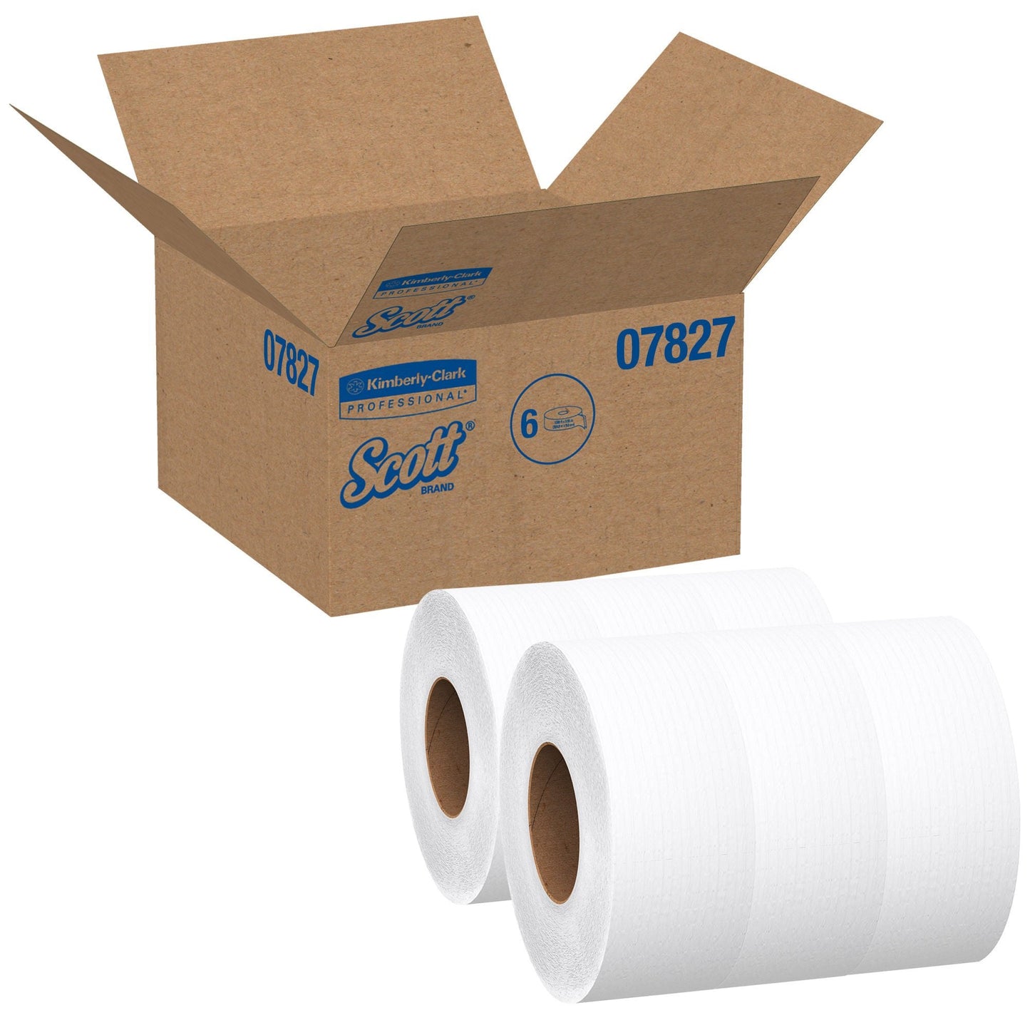 Scott Essential JRT Extra Long Toilet Tissue White 2-Ply Jumbo Size Cored Roll Continuous Sheet 3-11/