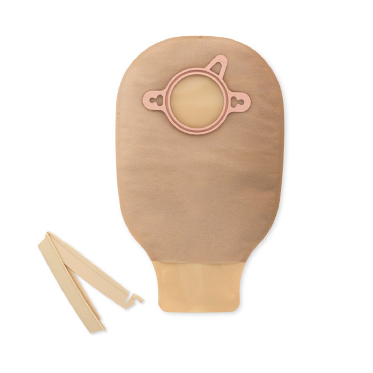 New Image™ 18202 Beige Colostomy Pouch, Pre-cut to Fit Stomas, Green Match