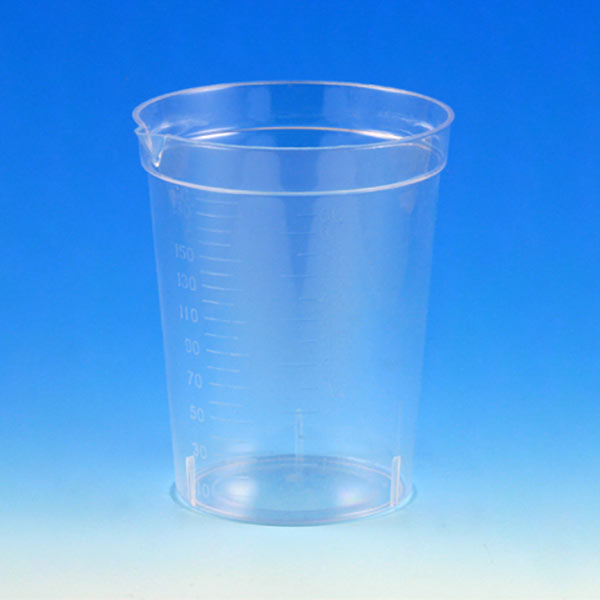 Specimen Containers, 6.5 oz Graduated PS with Pour Spout — 500/Case | Globe Scientific