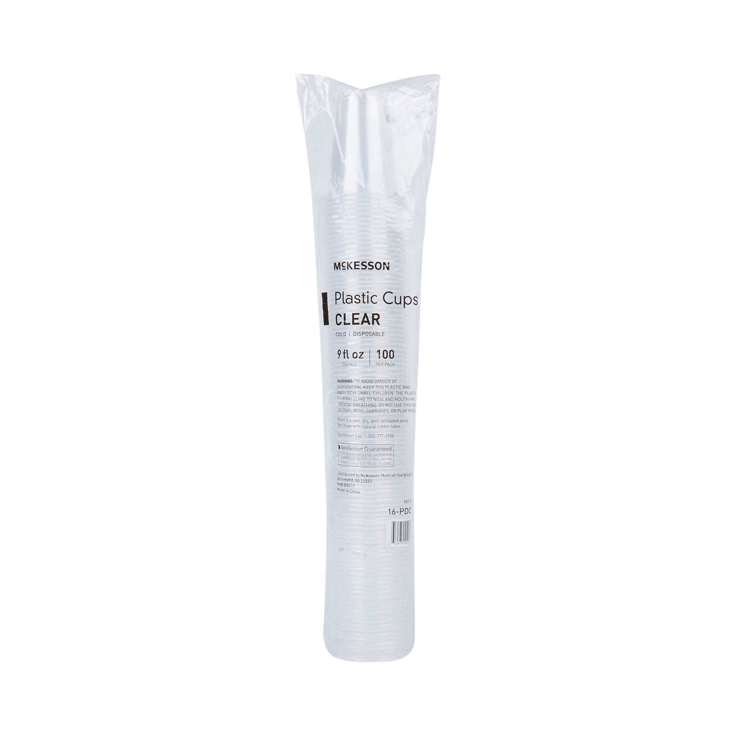 McKesson Polypropylene Drinking Cups, Clear