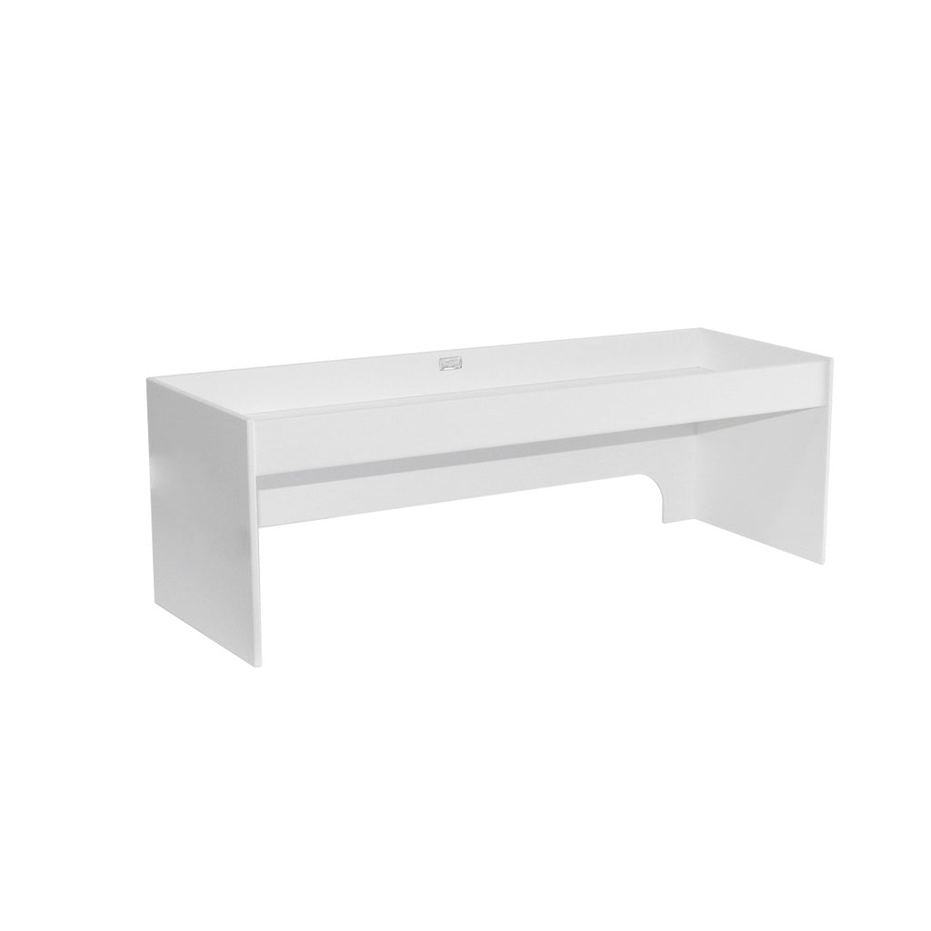 Benchtop Step Shelf, Bottomless PETG with Cord Pass-Through — 18" & 24", Each | TrippNT