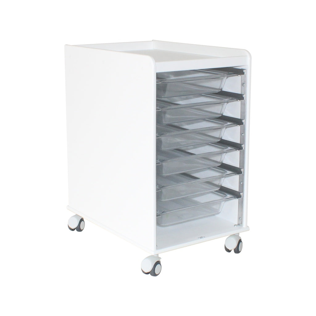 LabFlow Hood Cart with Polycarbonate & Polypropylene Trays — 6 Tray Configurations, 1 Cart Bundle/Each | TrippNT