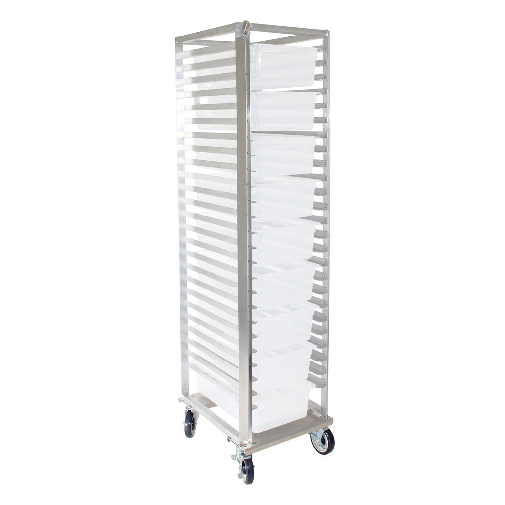 LabFlow Storage Rack with Polycarbonate & Polypropylene Trays, Aluminum 25-Level Cold-Storage Frame — 4 Tray Options, 1 Rack/Each | TrippNT