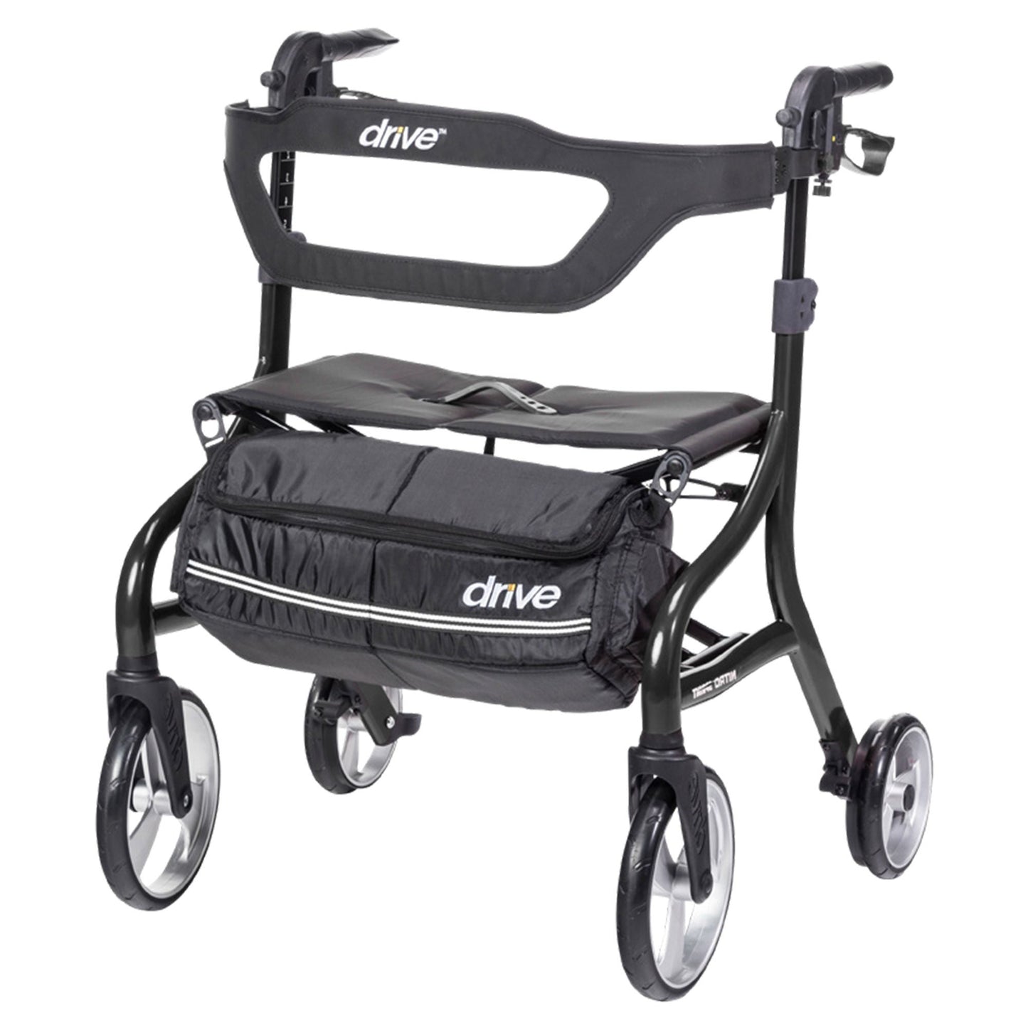 drive Nitro Sprint Tall 4 Wheel Rollator Black Folding Aluminum Frame