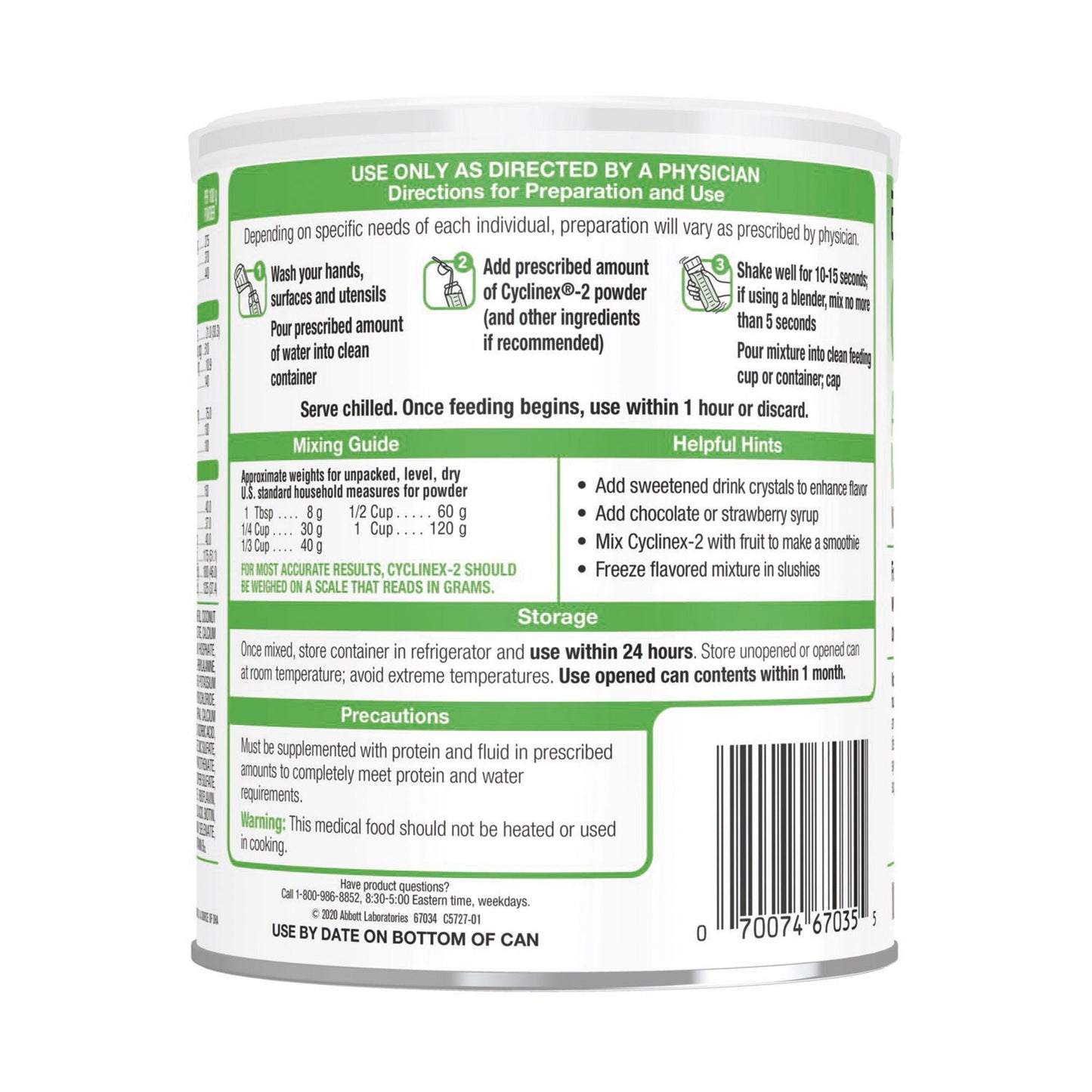 Cyclinex®-2 Medical Food for Urea Cycle Disorder, Gyrate Atrophy & HHH Syndrome