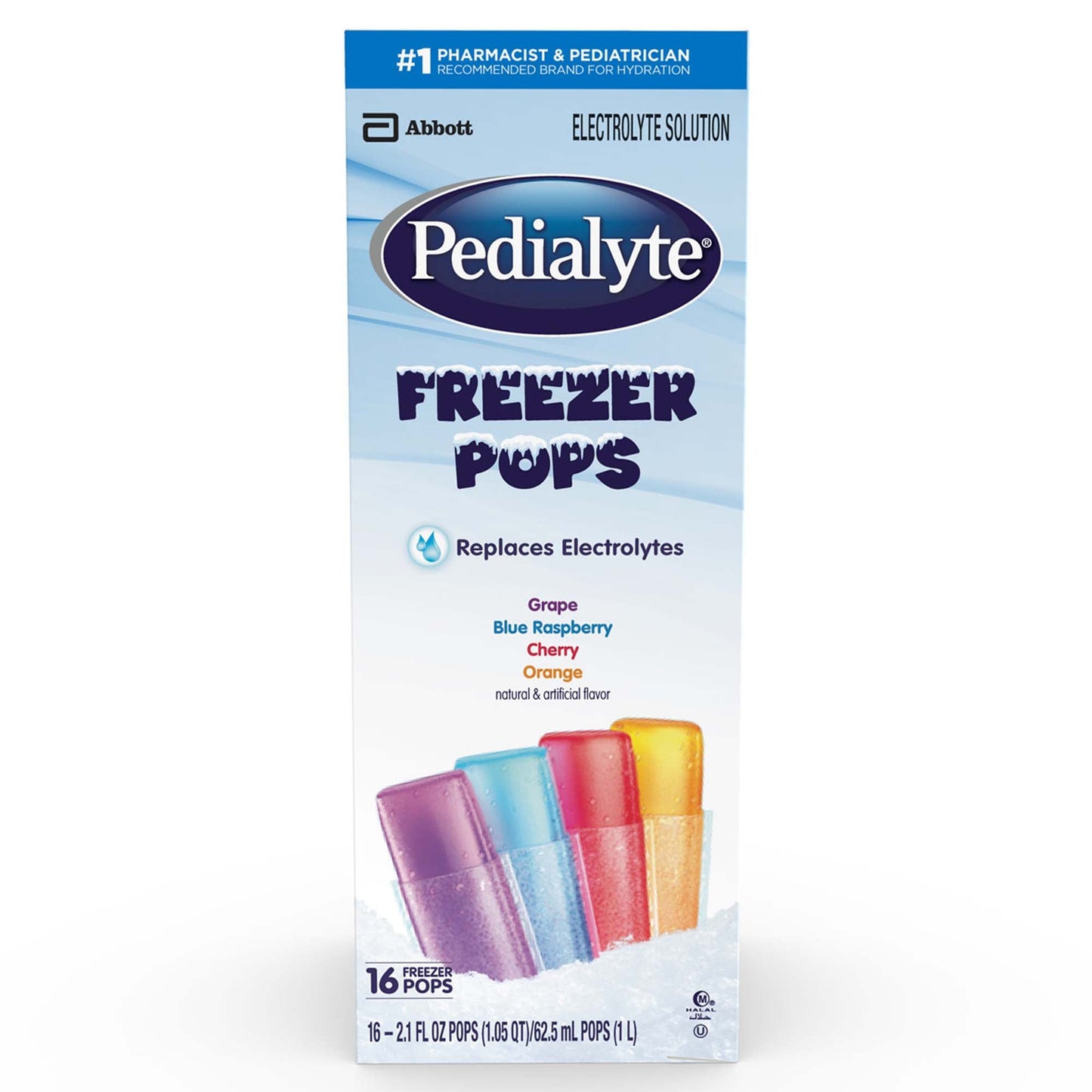 Pedialyte® Freezer Pop Electrolyte Solution, Assorted Flavors