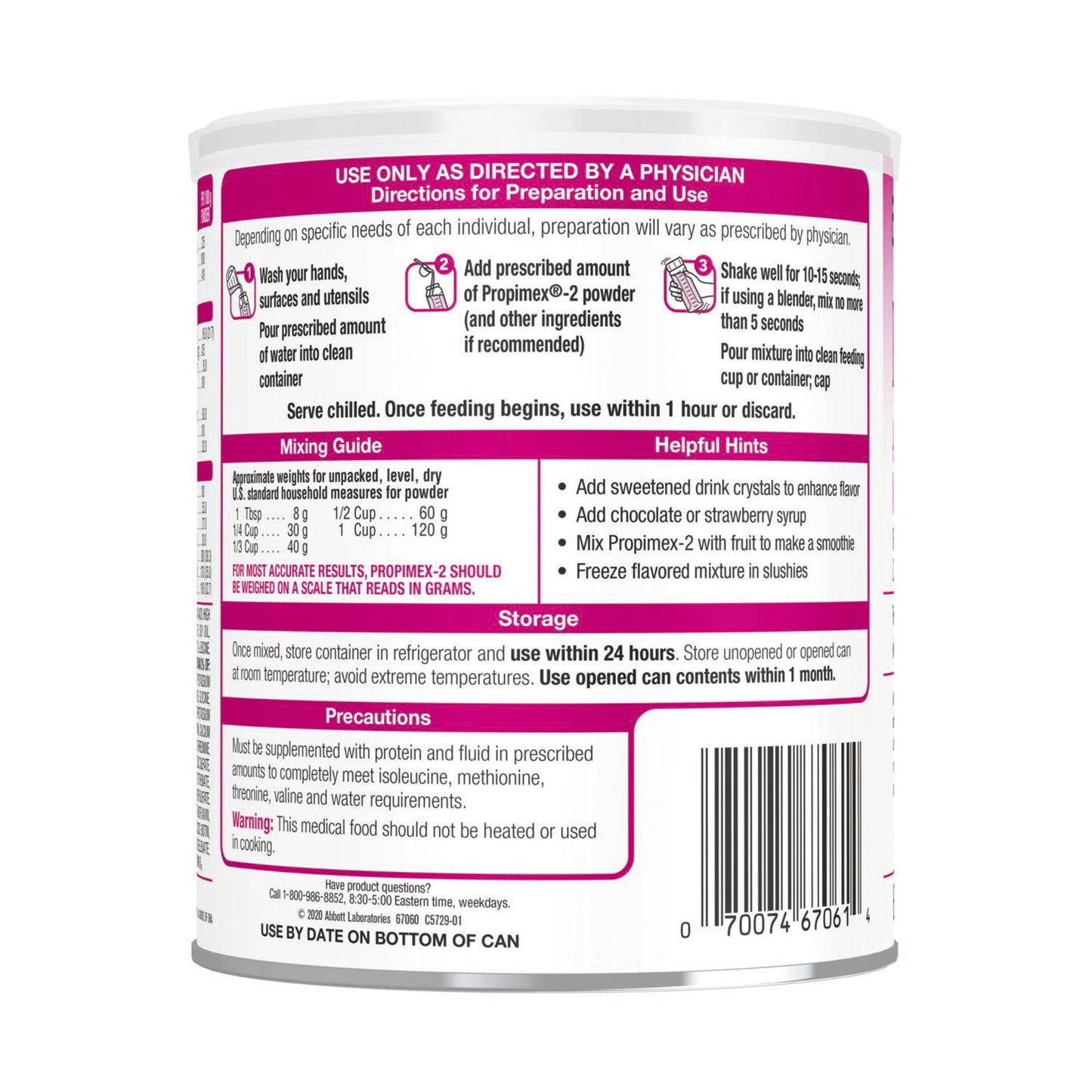 Propimex®-2 Amino Acid–Modified Food for Propionic & Methylmalonic Acidemia