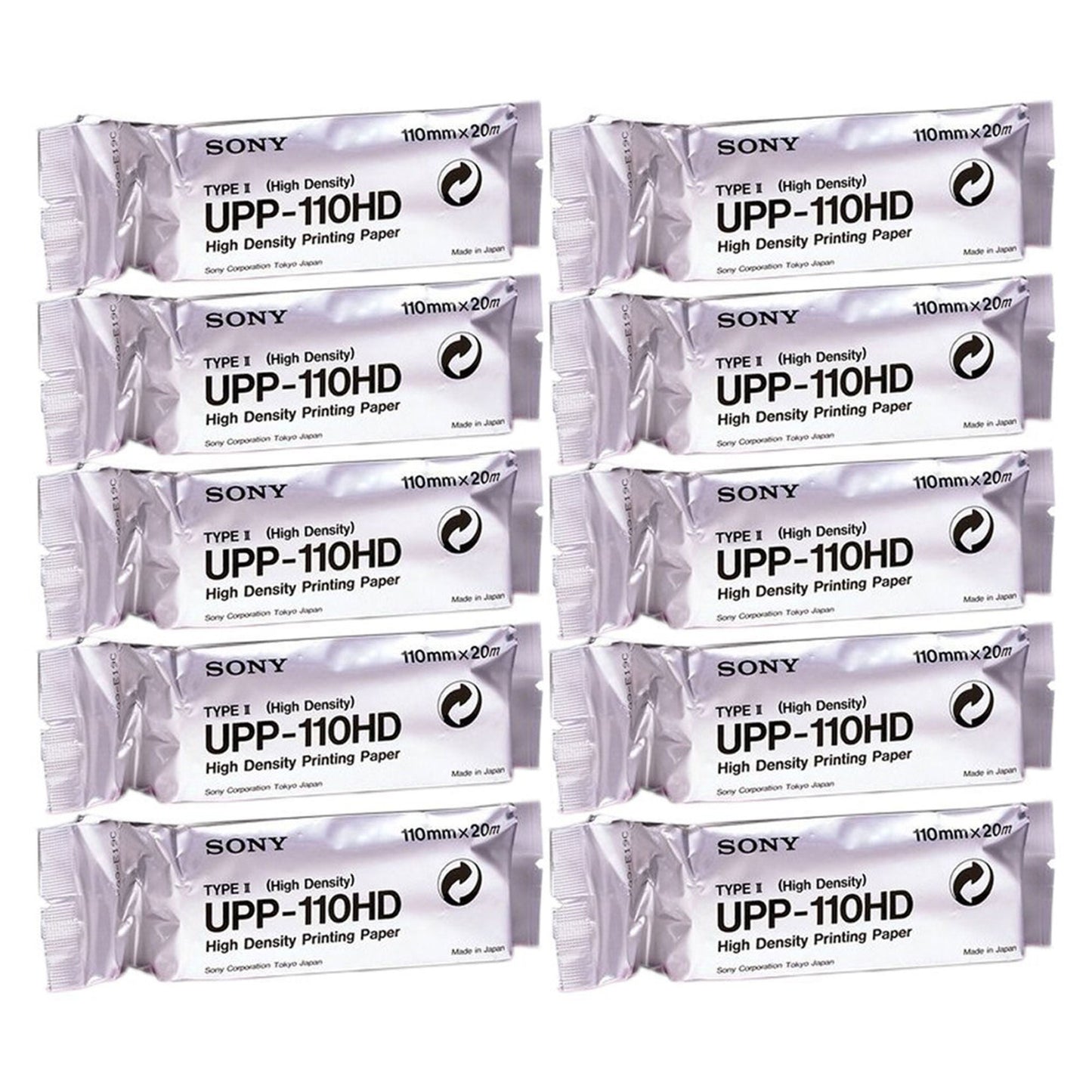 Sony Ultrasound Video Paper Roll Black and White High Density Without Grid