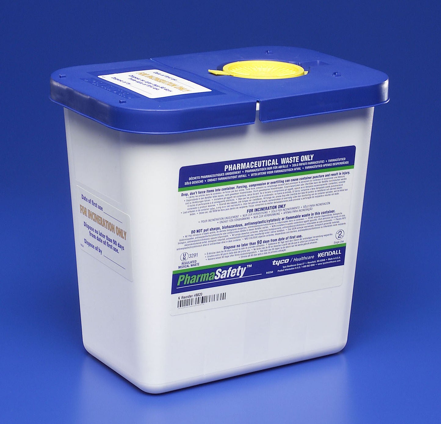 PharmaSafety™ Pharmaceutical Waste Container, 10 x 10½ x 7¼ Inch