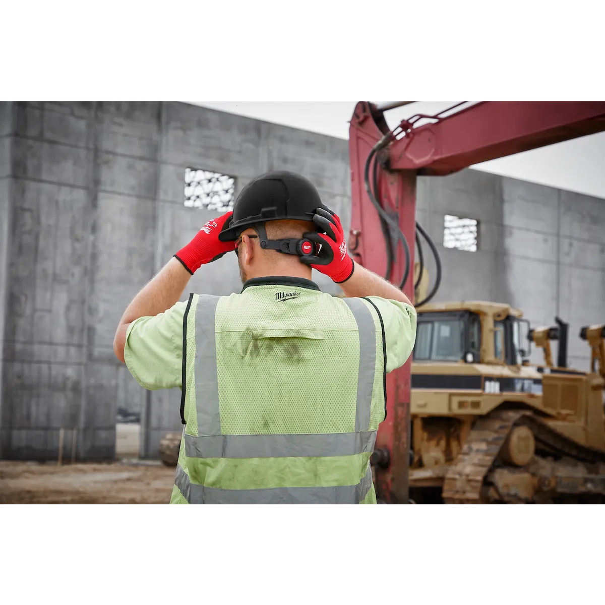 Milwaukee BOLT Red Front Brim Hard Hat w/6pt Ratcheting Suspension (USA) - Type 1, Class E 48-73-1128