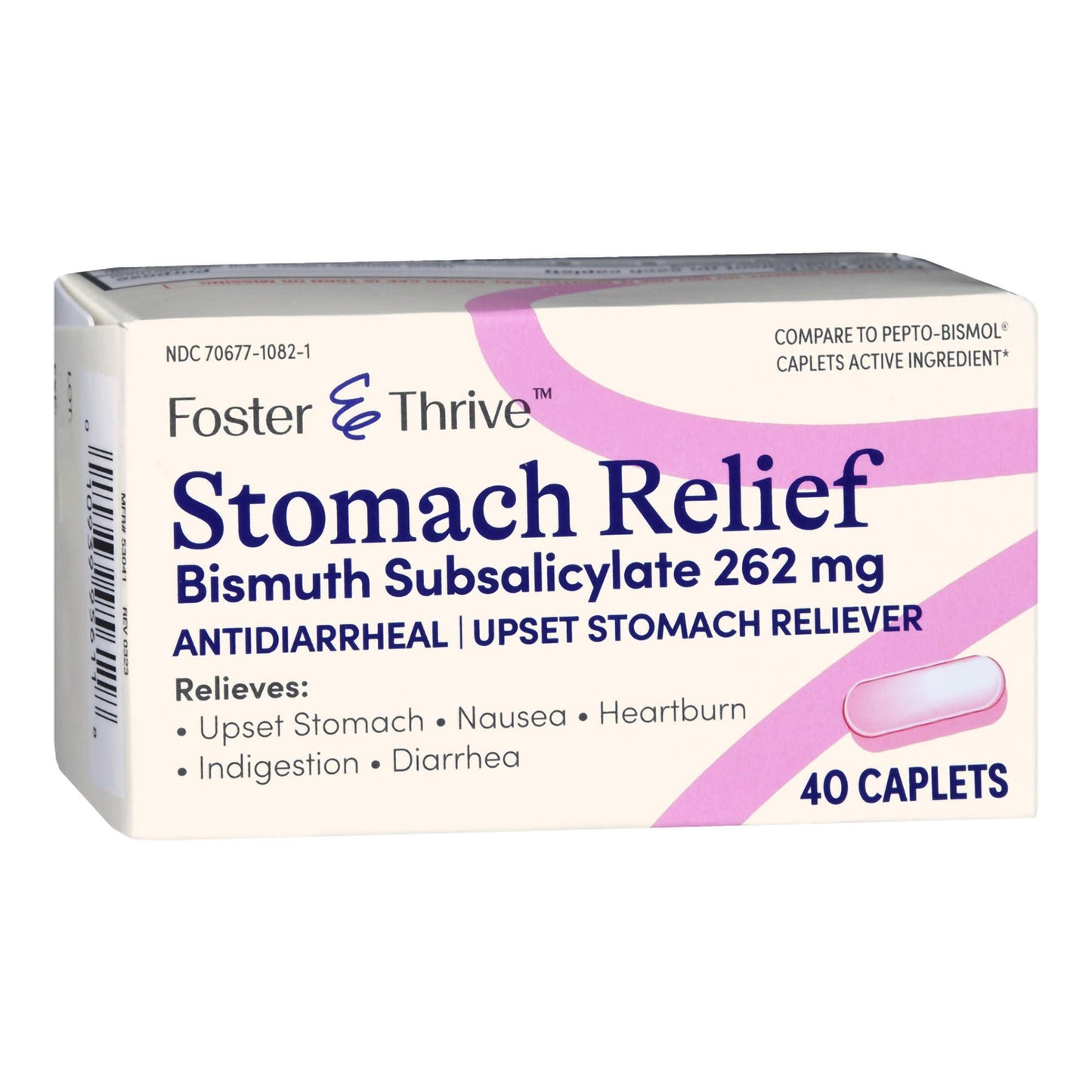 Foster & Thrive™ Stomach Relief 262 mg Bismuth Subsalicylate Caplets