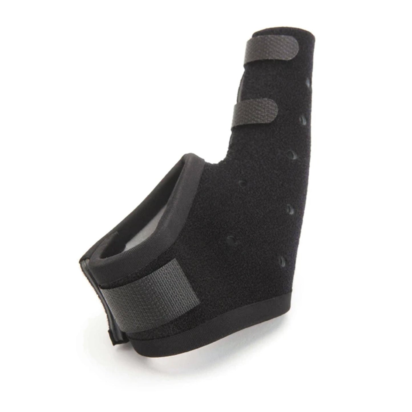 Exos Extended Short Thumb Spica Thumb Brace Adult Hook and Loop Strap Closure Left Hand Black