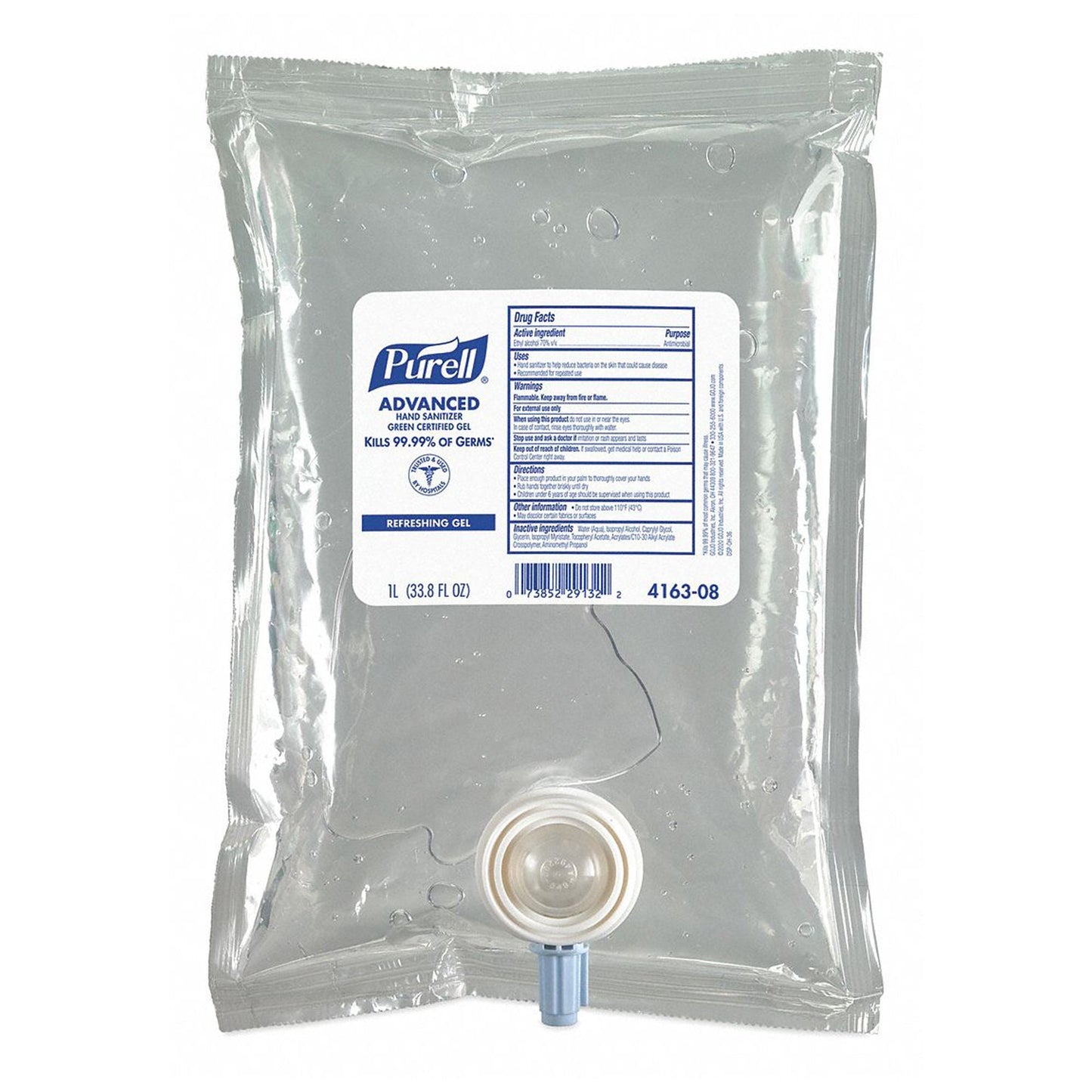 Purell® Green Certified Advanced Hand Sanitizer Gel Dispenser Refill Bag