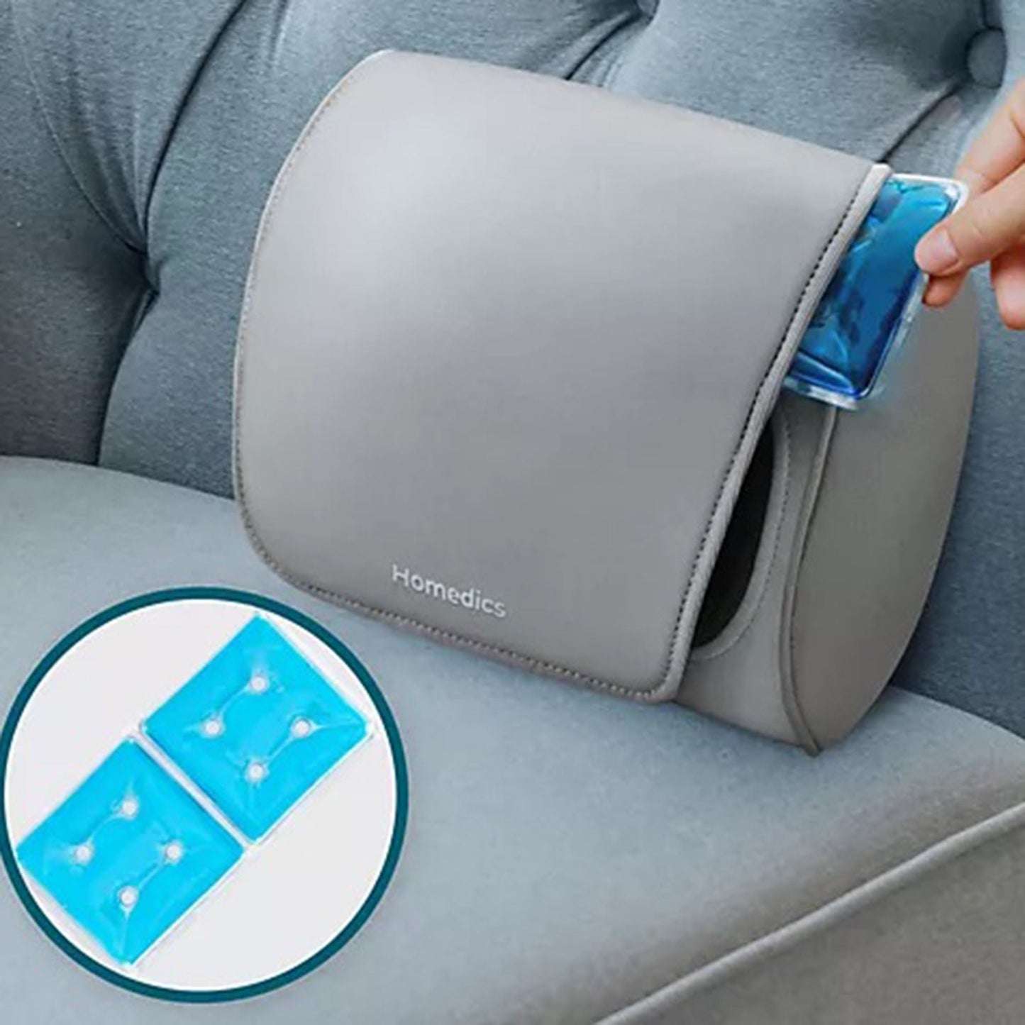 Homedics® Shiatsu Massage Pillow with Soothing Heat and Freezable Gel Pack