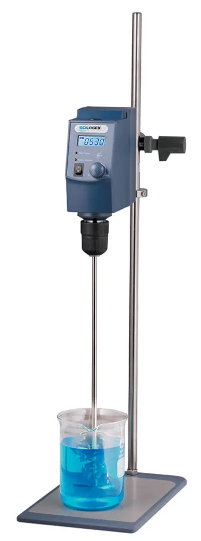 Overhead LCD Digital Stirrer, with stand and s/steel cross stirrer LabSupplies.com