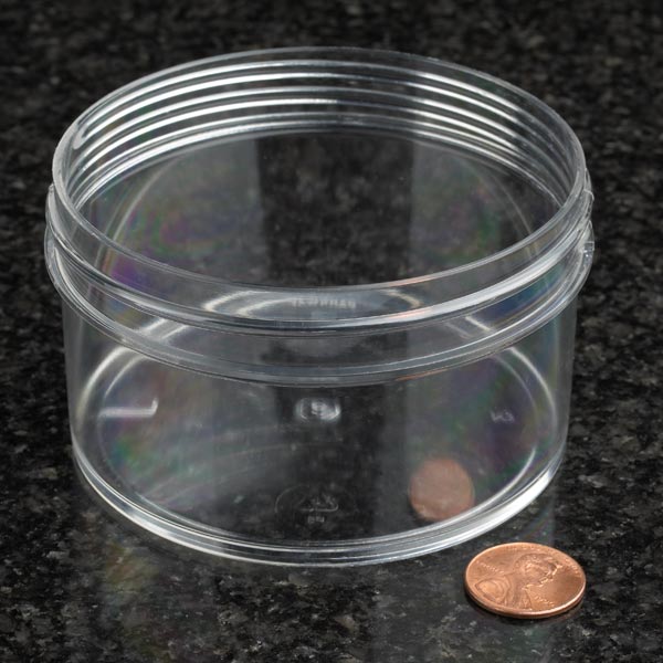 Jar, Wide Mouth, 180mL (6oz), PS, 89mm Opening (Screw Cap Packaged Separately)