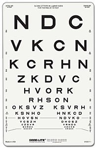 Good-Lite Eye Chart 10 Foot Distance Acuity Test