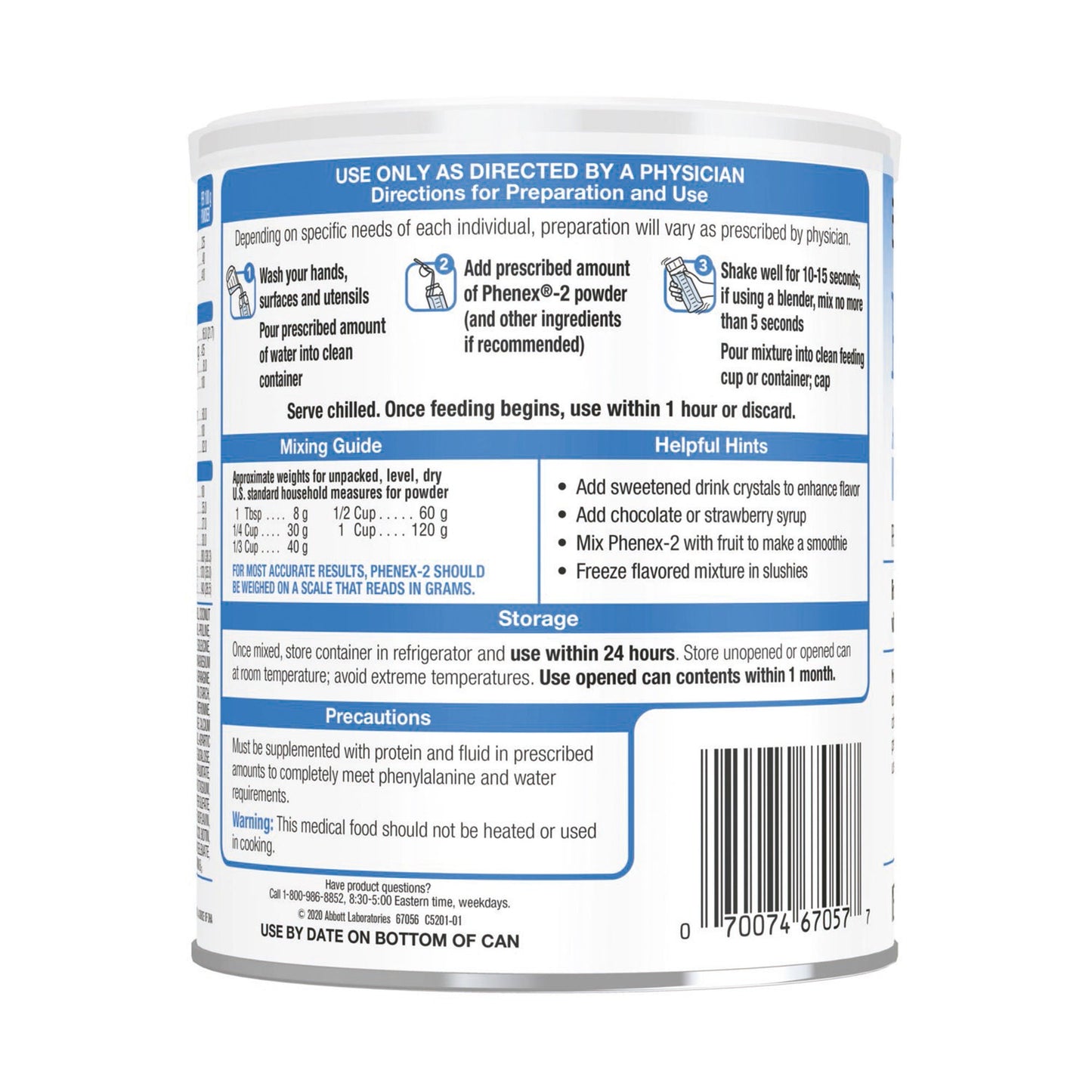 Phenex®-2 Vanilla Amino Acid–Modified Medical Food for PKU, can