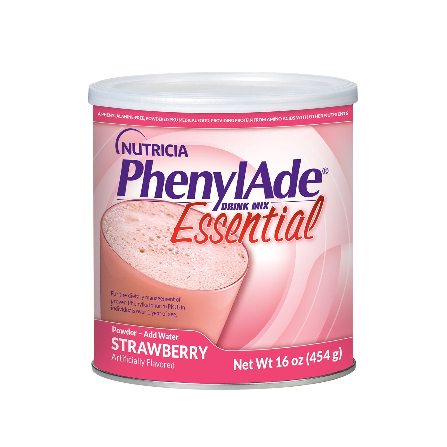 PhenylAde Oral Supplement Strawberry Flavor Powder / 454 Gram Canister