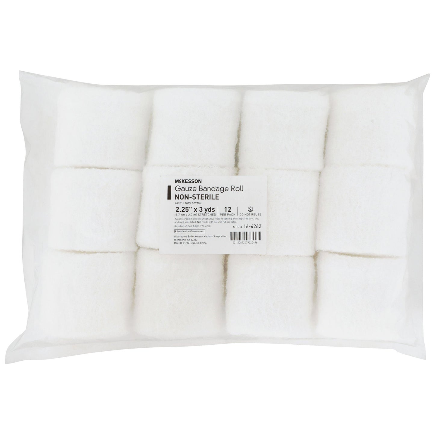 McKesson Fluff Bandage Roll, Six-Ply
