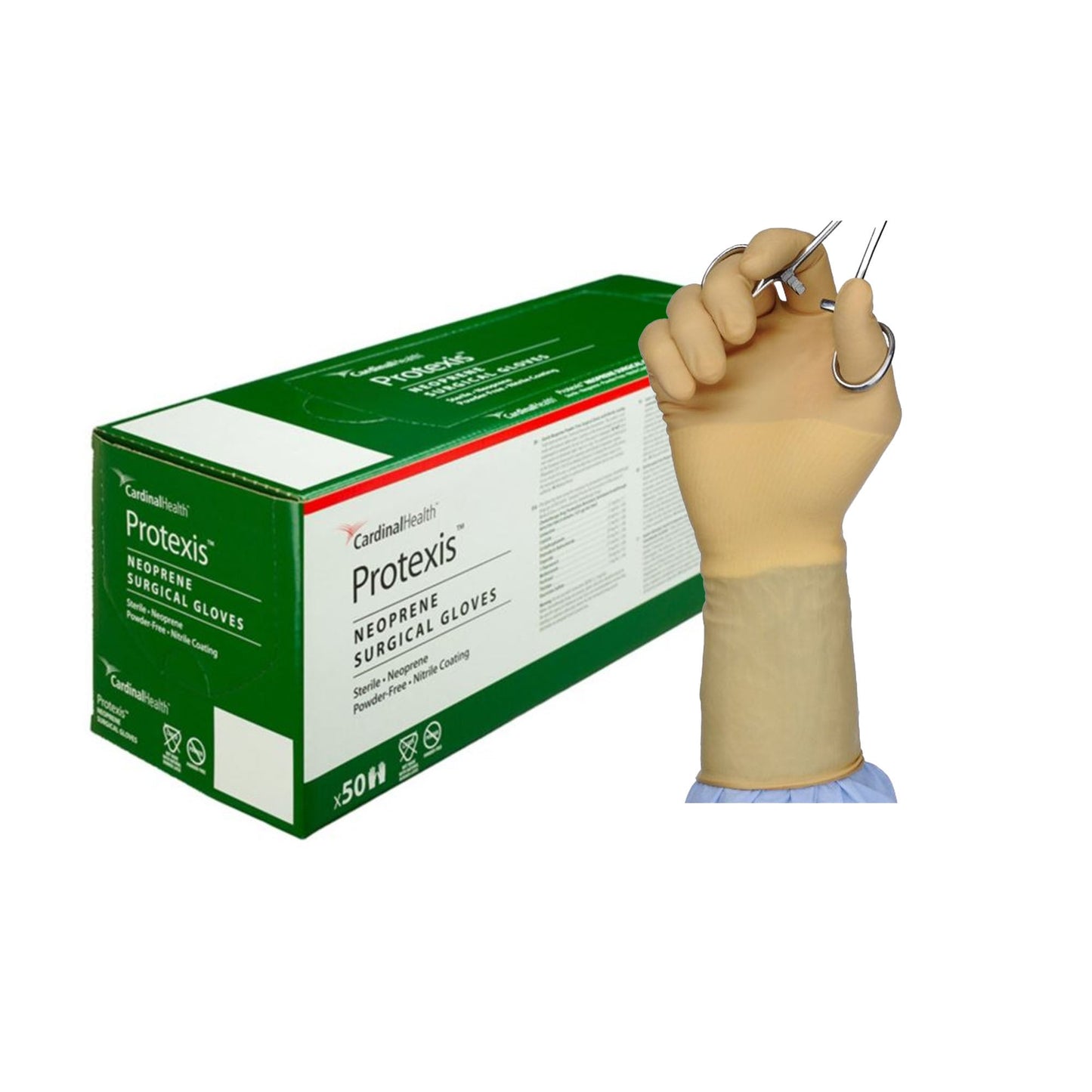 Sterile Protexis™ (formerly Duraprene™ Plus ) Polychloroprene Surgical Gloves, Ivory
