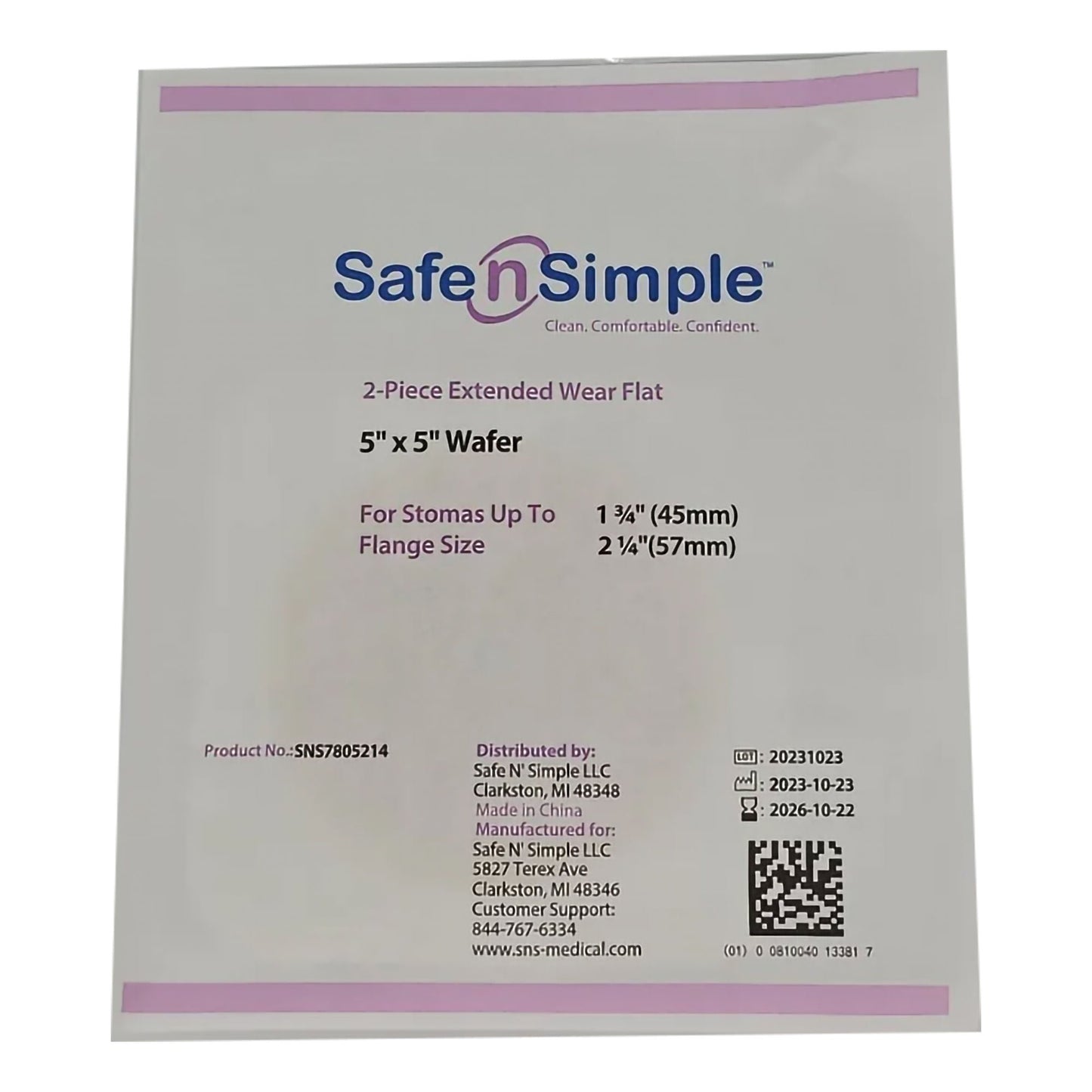 Ostomy Barrier Trim to Fit, Extended Wear Adhesive Tape Collar Flange Red Code System Up to 1-3/4 Inch Opening