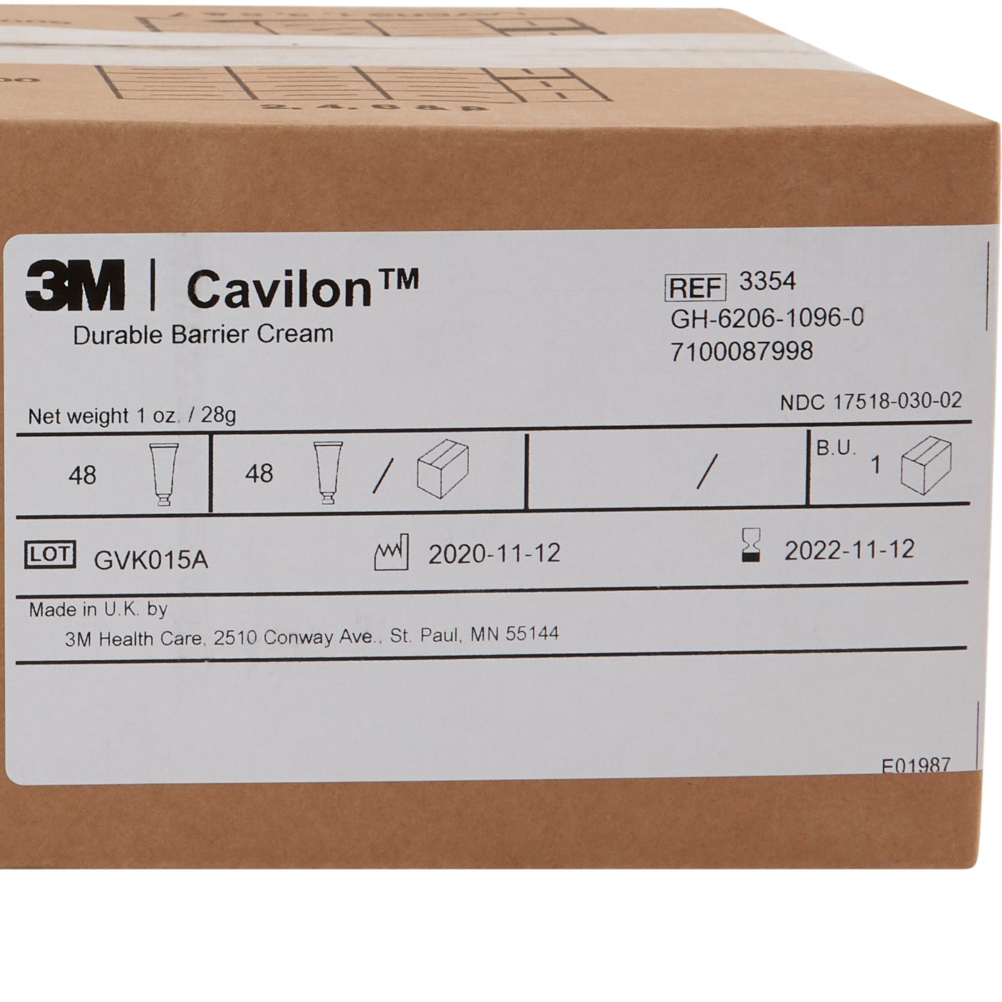 3M Cavilon™ Skin Protectant, Unscented Cream, Tube