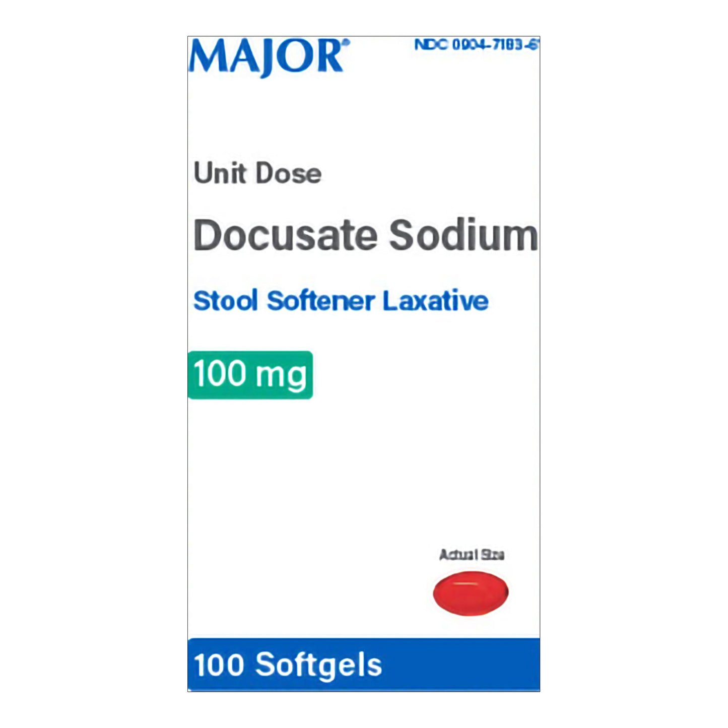 Stool Softener Capsule 100 mg Strength Docusate Sodium