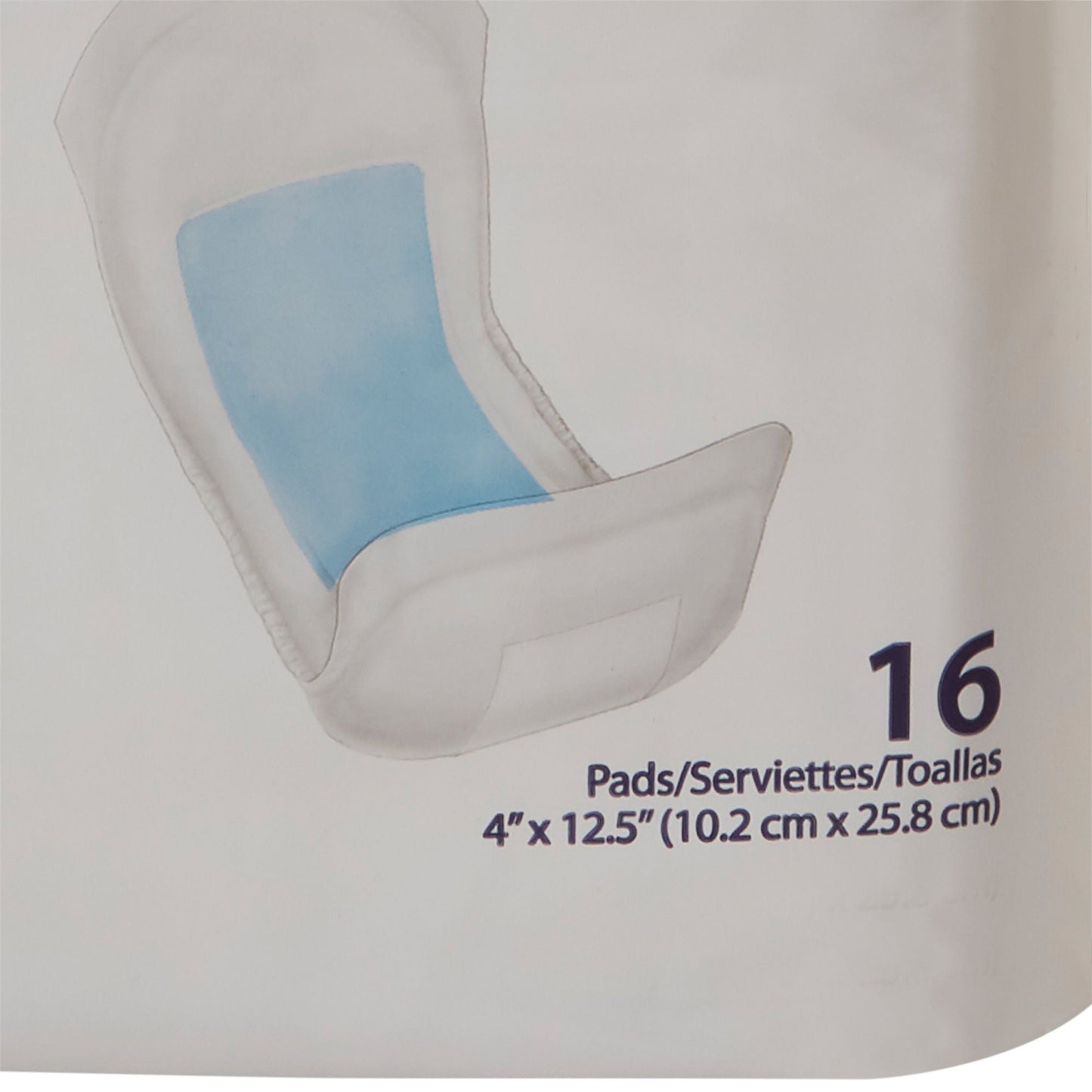 Sure Care™ Bladder Control Pads, Heavy Absorbency, 4 x 12.5 Inch