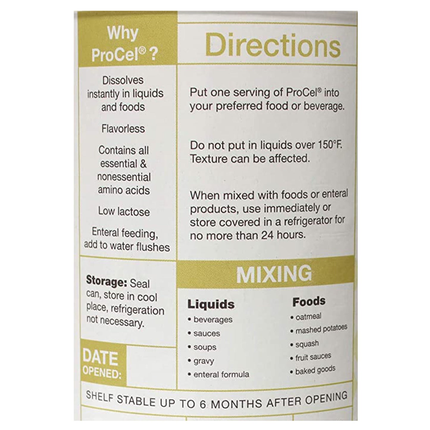 ProCel® Whey Protein Powder, Can