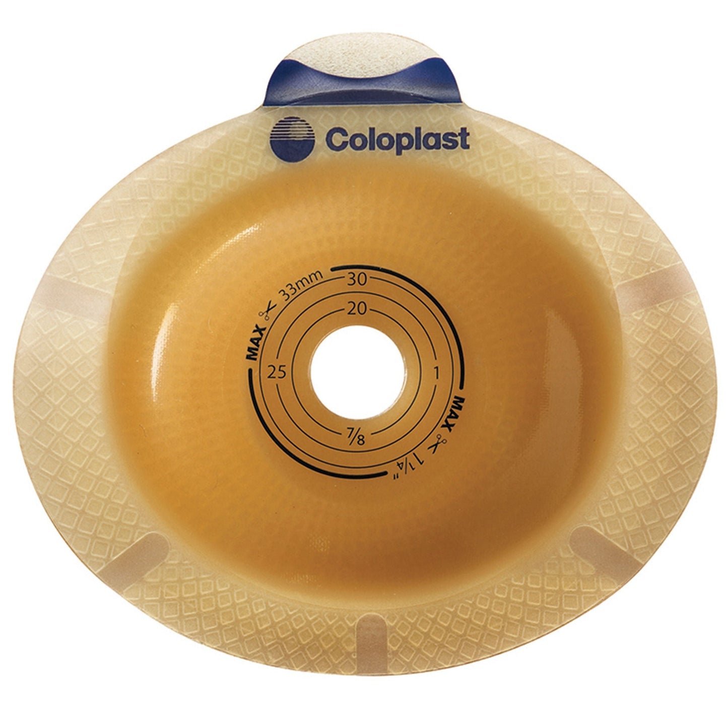 SenSura® Click Convex Light Ostomy Barrier, Stoma Opening, Red Match