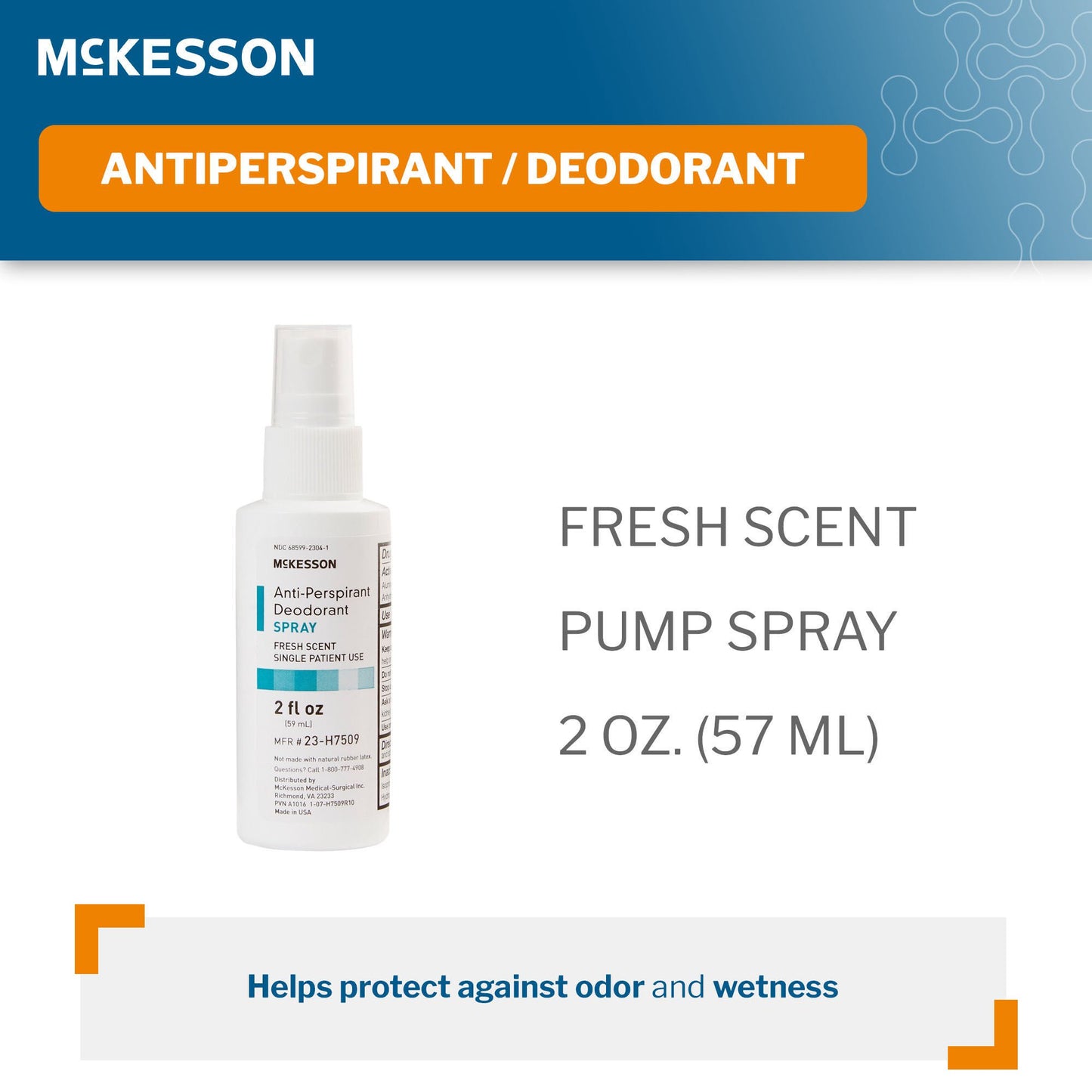 McKesson Fresh Scent Antiperspirant / Deodorant, Spray Bottle