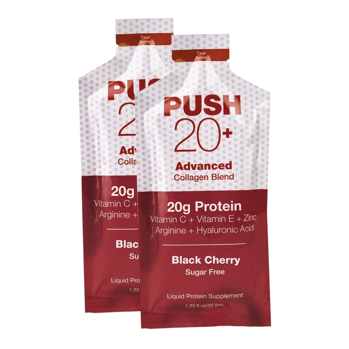 PUSH 20+ Oral Supplement Black Cherry Flavor Liquid Individual Packet