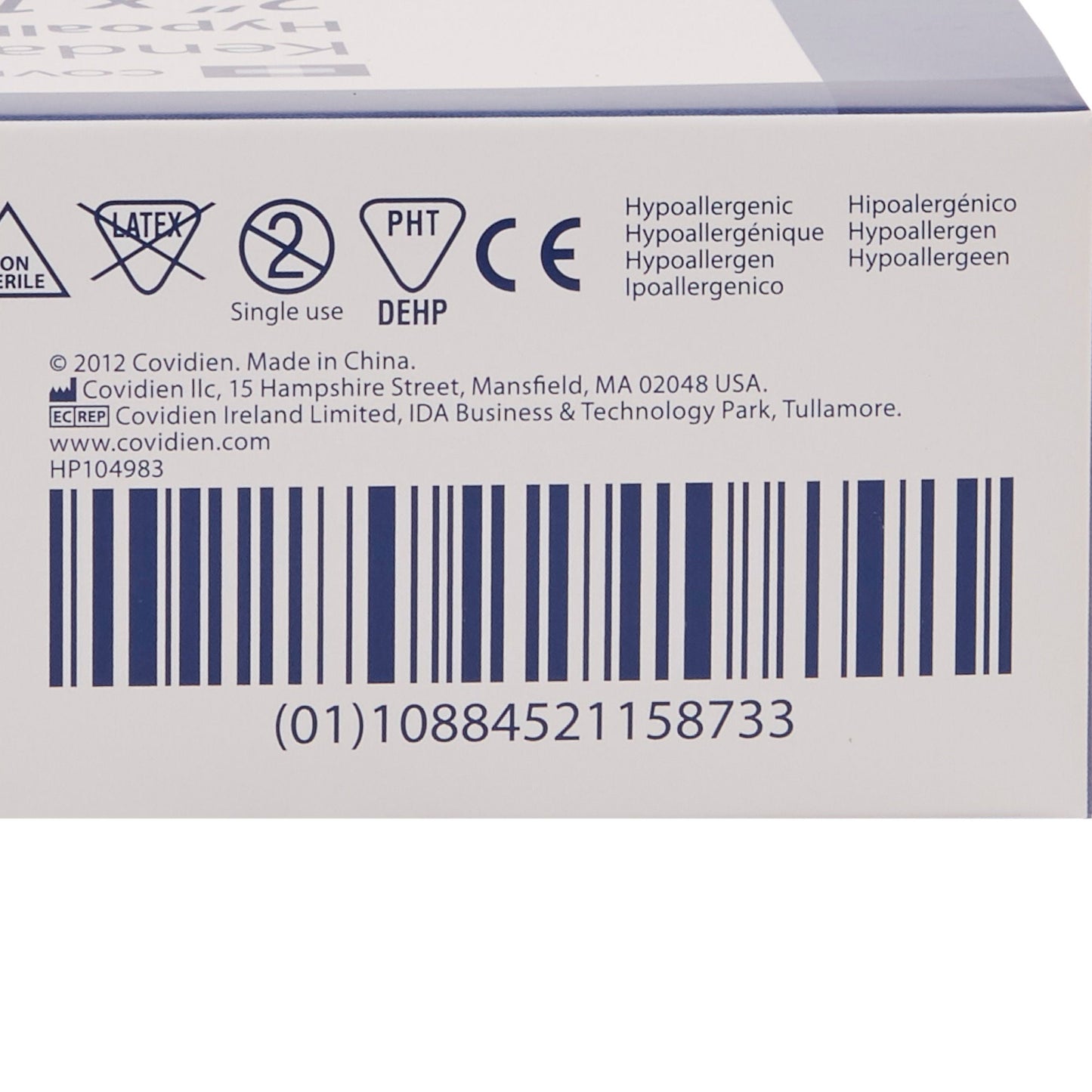 Kendall™ Hypoallergenic Silk-Like Cloth Medical Tape, White