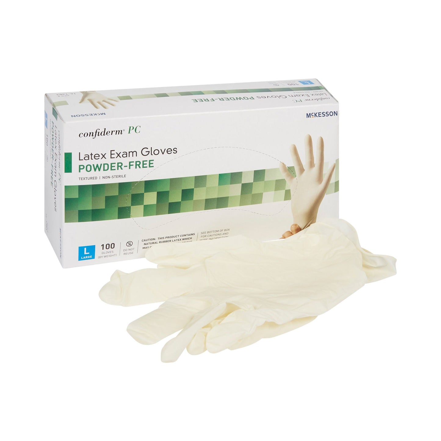 McKesson Confiderm® Latex Exam Gloves, Ivory