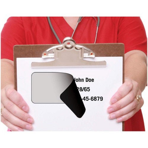 pdc Pre-Printed Label Auxiliary Label White Paper Block Out Black Privacy Label