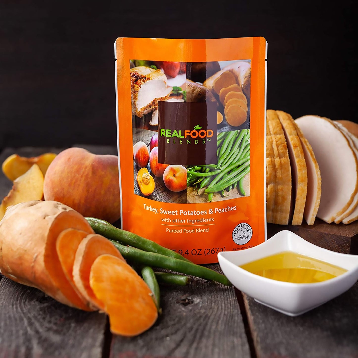 Real Food Blends™ Turkey, Sweet Potatoes & Peaches Puree Blend for Tube Feeding