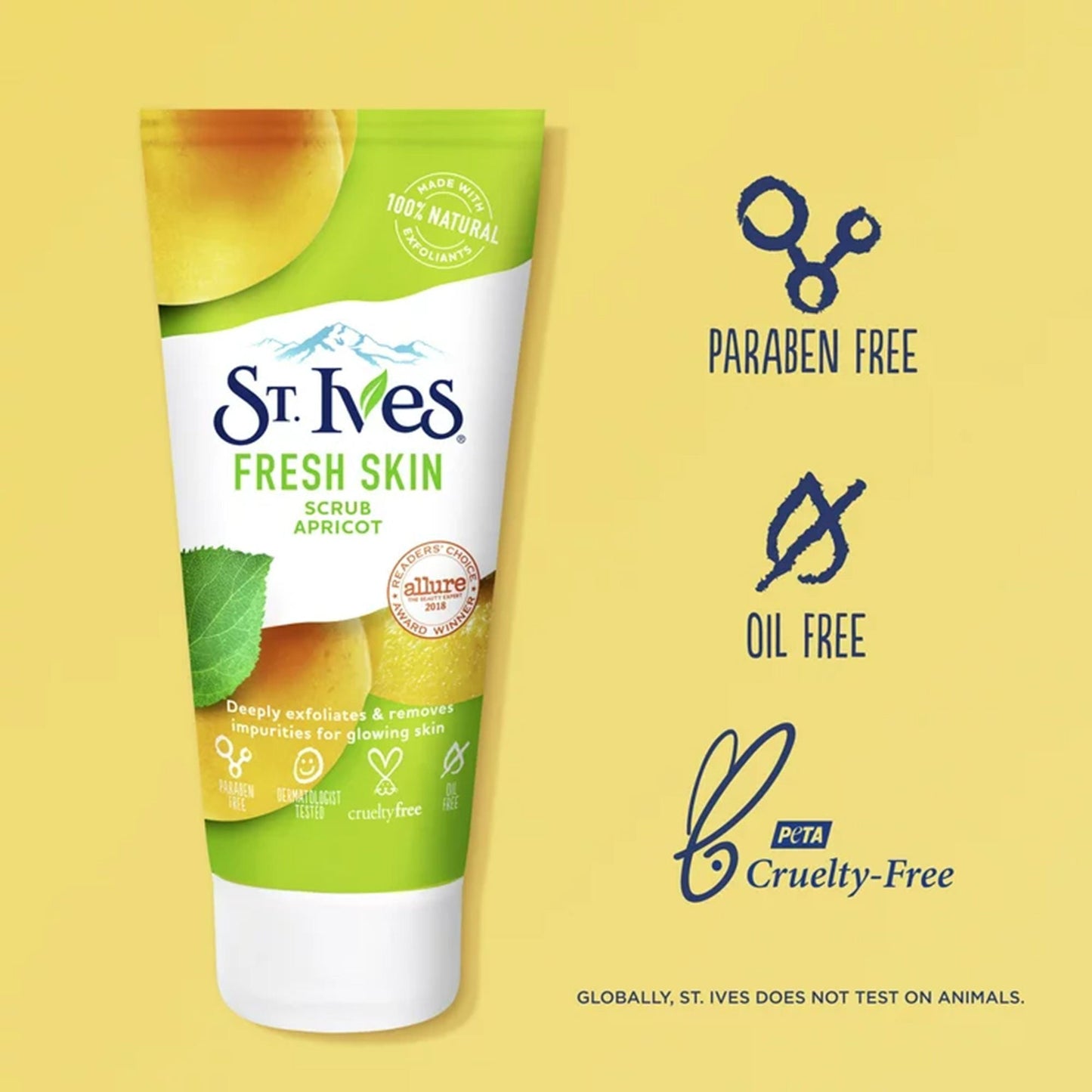 St. Ives® Fresh Skin Exfoliant Apricot Scrub, Tube