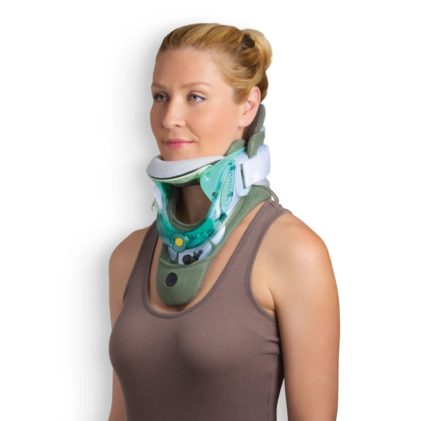 Aspen Vista MultiPost Rigid Therapy Cervical Collar Preformed Adult Two-Piece / Trachea Opening Adjustable Height Adjustable Neck Circumference